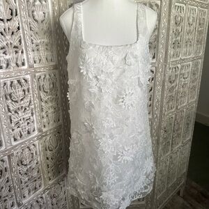 Floral embroidred Sleeveless Dress